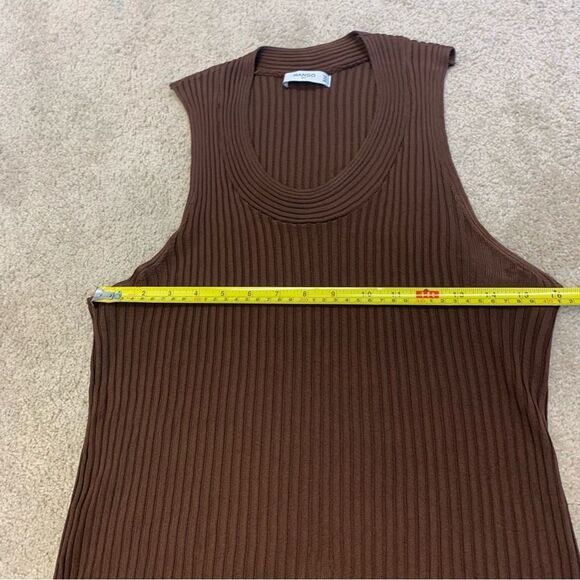 MANGO brown knit tank top Sz M - Picture 6 of 9